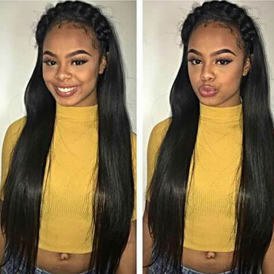 

Lace Closure With 3 Bundles Brazilian Straight Hair Peruvian Indian Malaysian Cambodian Virgin Human Hair Weaves Closure 4"4" Fre