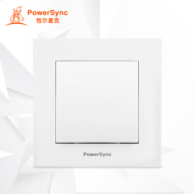 

PowerSync ASWSCGS1S9 wall switch 86-type panel three-hole five-hole socket single control dual doorbell switch simple white