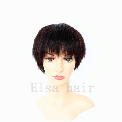 

Human Short Hair Wigs Glueless african american Bob Wig Virgin Brazilian Side Part None Lace Front Wig For Black Women