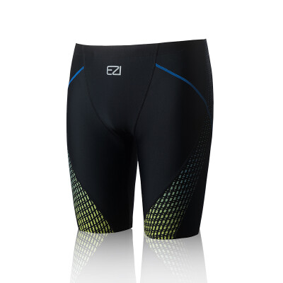 

Yizi new hot spring swimming pool professional sports competitive speed dry Lycra anti-chlorine male flat angle five swimming trousers black  Ezi8074