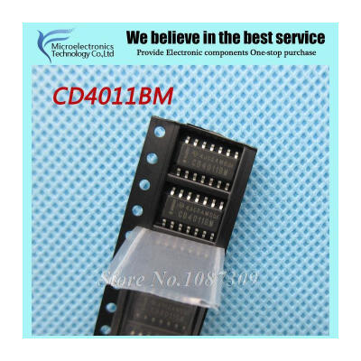 

20pcs free shipping CD4011BM CD4011 HEF4011BT HEF4011 SOP-14 With each other Logic Gates  Quad 2-In new original