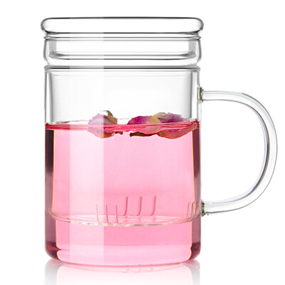 

Ya set cups exclusive cup with filter glass heat-resistant cups ladies ladies cup 360ml