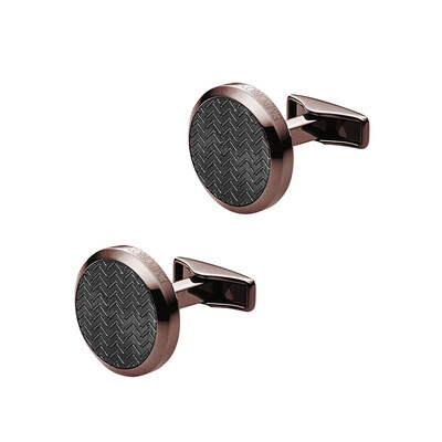 

Armani (Emporio Armani) Men's Light Brown Black Carbon Cufflinks EGS2250200