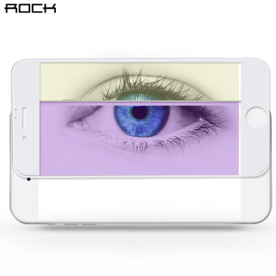 

Локк ROCK iPhone6s плюс полноэкранный стал фильм / 6plus / 6с плюс анти-синего 3D мягкого край пленки стеклянной пленка / белой пленка поверхность Full High Definition