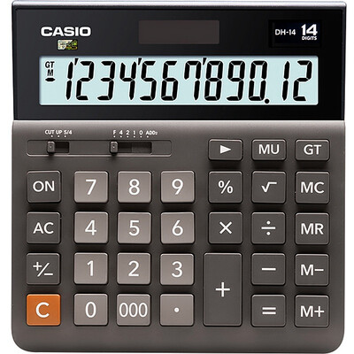 

Casio (CASIO) DH-14-BK 14 больших и средних размеров очень широкой вычислительной мощности двойного калькулятор черный профессиона