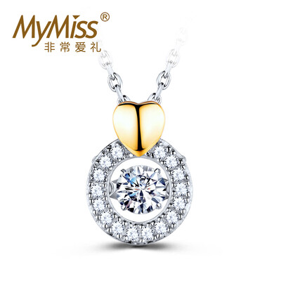 

Mymiss Inlaid Swarovski Zircon Female Korean Pendant Star Ching 925 silver necklace female silver