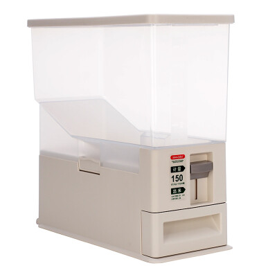 

JEKO&JEKO Sealed plastic transparent rice storage box  barrel 12 kg loaded rice cylinder pest control moisture automatic meter box SWB-5389