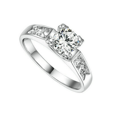 

Yoursfs Top Quality Wedding Engagement Rings Prong Setting Gold Plating Cubic Zirconia Fashion Ring Gifts For Girl Bague Femme