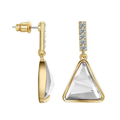 

Yoursfs@ Triangle Stud Earrings with Crystal Minimalist Zircon Stone for Women Birthday Gift Jewelry