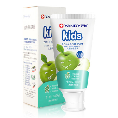 

Yandi YANDY 2-12 years old without fluoride can swallow moth disease children toothpaste 60g sweet orange flavor
