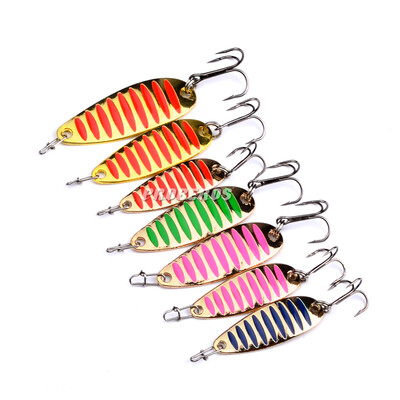 

1PC Top Quality Fishing Lures 7 color fishing tackle 3-5-75g metal Lure fishing bait 6-8-10 high carbon hook spoon lures