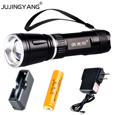 

Rechargeable tactics LED Flashlight 18650 zoom torch waterproof flashlights T6 led Zoomable light For 18650 lithium Battery