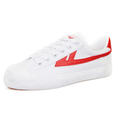 

Warrior canvas shoes low to help casual couple models with flat-bottom sports WL0003T red&white 44