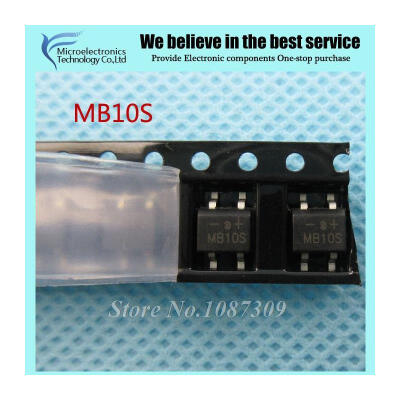 

10pcs free shipping MB10S SOP-4 Bridge Rectifiers 1000V 0.5A new original