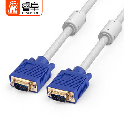 

Руи Фу (REVOFREE) CY318 HD VGA кабель Удлинитель 3 + 6 Кабель VGA дисплей компьютера проектор TV видео кабель 1 м