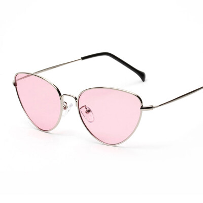 

Peekaboo red cat eye sunglasses women clear tinted sun glasses for women cats metal pink yellow uv400 sun shades