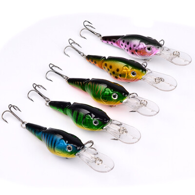 

1PCS Crank Fishing Lure 2 Разделы Басовые приманки 9cm-3.54 "/10.55g-0.37oz с № 6 Крючки Рыбалка Снасти
