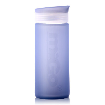 

Jingdong supermarket] MIGO glass cup 0.32L with a portable silicone cover car glass water bottle creative cup