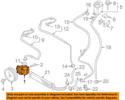 

FOR VW VOLKSWAGEN OEM 11-16 Touareg-Power Steering Pump 7P6422154B