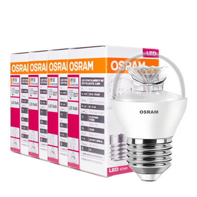 

OSRAM Светодиодная лампа прозрачная маленькая шариковая ручка 4.5W E27 большой рот теплый белый желтый только четыре