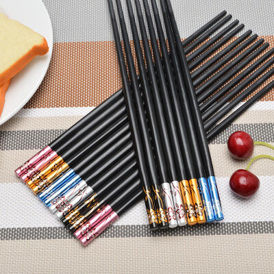 

American Cuisine maxcook Chopsticks Alloy Chopsticks 10 Double Family Hotel Home Cuisine Chopsticks Summer Flower Series MCPJ514