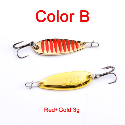 

1PC Top Fishing Fishing Lures 7 цветов рыболовные снасти 3-5-7,5 г металла Приманка рыбалка приманки 6-8-10 # высокой углеродистой крючок ложка приманки