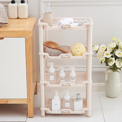 

[] Jingdong полка супермаркета по США три небольших стойки прямоугольной стойки ванной полки для хранения кухни SM-2360