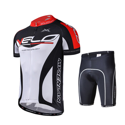 

MYSENLAN MYSENLAN M0207401 spring&summer long-sleeved Jersey suit male mountain bike road bike clothes bike black&red S