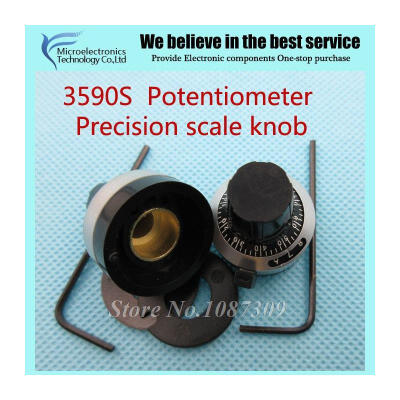 

5pcslots WXD3-13 3590S 4mm 6mm 635mm Potentiometer Precise Dial knob lockable Hat new original