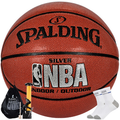 

Spalding Spalding 64-531 74-608Y NBA Silver Gold Series PU Material Competition Basketball