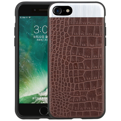 

Freeson Apple iPhone8 / 7 Phone Case Apple 8 Case Shell Case Apple 7/8 Мобильный телефон Чехол Crocodile Pattern Кожаный чехол 4,7 дюйма Коричневый