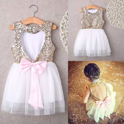 

CANISSequins Baby Flower Girl Dress Party Gown Bridesmaid Dresses Sundress