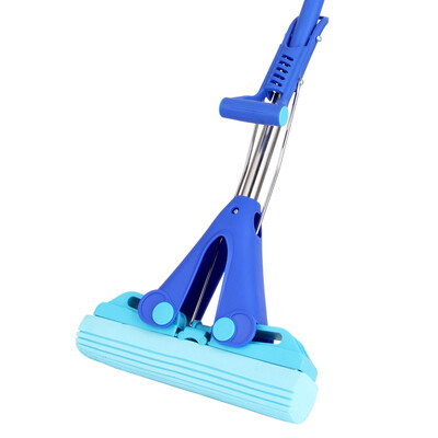 

Bai Ning plastic cotton mop adjustable stainless steel rod folding fast suction sponge mop BNJ001