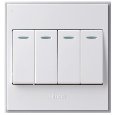 

SIMON (симон) V51042BYT четыре серия двойного контроля флуоресценция 56C с выключателем розеткой четыре двойного управления