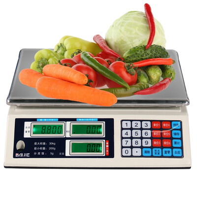 

Jingdong supermarket Baijie Baijie fruit&vegetable price scale HJ-3018 kitchen electronic table called 30KG concave