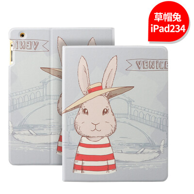 

iPad4 Case ipad3 Чехол ipad2 Tablet PC Leather Sleeve Cartoon Sleeping All-Inclusive Case