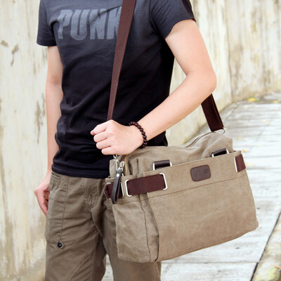 

Canvas Messenger Bag Simple casual briefcase as gift for men's