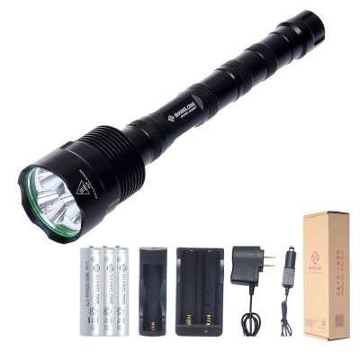 

Shang Long E67 three-core cross firepower extended light flashlight suit Viper long long flashlight adjustable 3 imported L2 light bulb 3 batteries 5 files waterproof