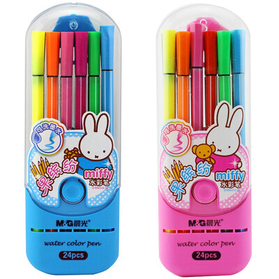 

Morning light M & G FCP90146 Miffy bar can be washed watercolor pen brush 24 color box box color random