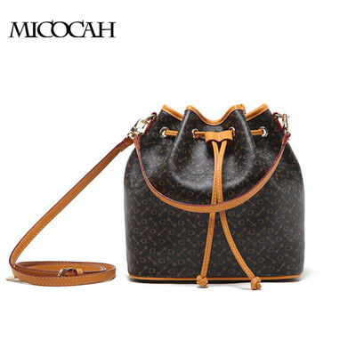 

MICOCAH Brand 2017 New Arrival Women Bucket Bags PU Leather Quality Fashion Bags With Cell Phone Pockets Famous Brand GL300