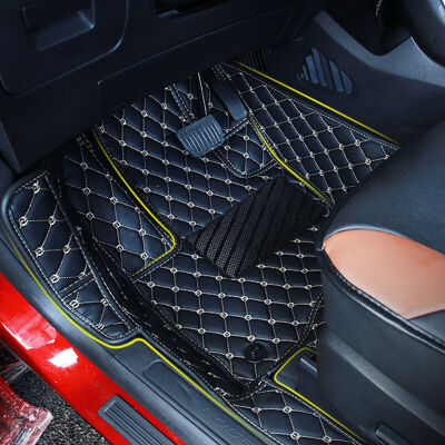 

Huashi Ford Maverick foot mat 15-16 models Maverick all surrounded by leather feet Car mats Wing Tiger special car mats 3 sets of standard models - Hyun Jing black