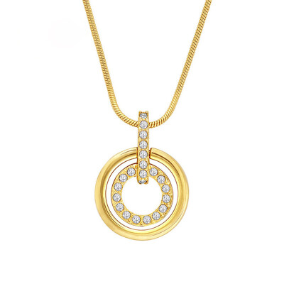 

SWAROVSKI Swarovski Circle white gold lady ring pavé crystal-plated gold-plated necklace 1081977