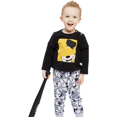 

Disney baby Disney baby Children's clothes Trousers Knit round neck Boys Long Sleeve Set DA711TR01G1190 Carbon Black 90