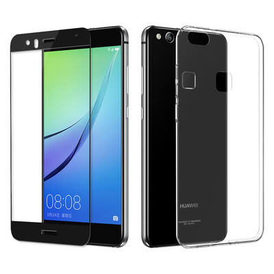 

Shell film set ESCASE Huawei nova youth version of the phone shell Huawei nova youth version of the steel film full-screen white all-inclusive anti-drop soft shell transparent protective cover