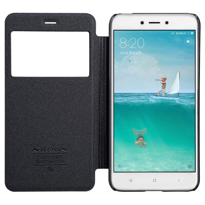 

XIAOMI RedMi 4X NEW LEATHER CASE- Sparkle Leather Case Nillkin Flip Cover