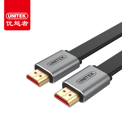 

UNITEK) hdmi line 2.0 4K digital video conversion cable 3 meters high-definition interface cable computer connected TV display cable aluminum alloy flat line Y-C1017BBK