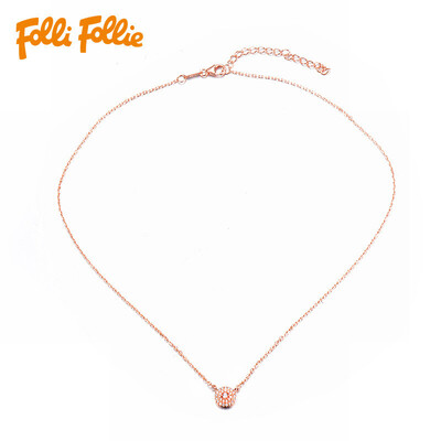

Г-жа Folli Follie Folli Follie SILVER SNOWFLAKE круглая серия из розового золота ожерелье 3N16S042RC