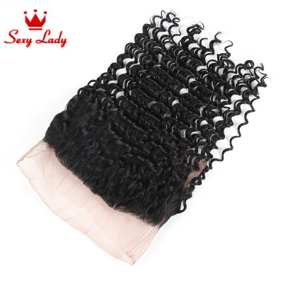 

New 360 Lace Frontal Closure Deep Wave 8A Peruvian Virgin Hair 360 Full Lace Band Frontal Closure With Baby Hair Human Hair