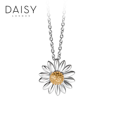 

Британский DAISY LONDON ручное новое маргаритки ожерелье ожерелья 15мм 15ммы маргаритка 925 серебра