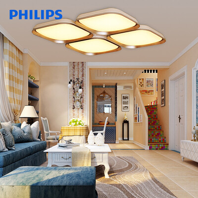 

Philips (PHILIPS) Светодиодный потолочный светильник ресторан гостиная спальня кухня Yining золото 80 Вт может быть сегментированным затемнением